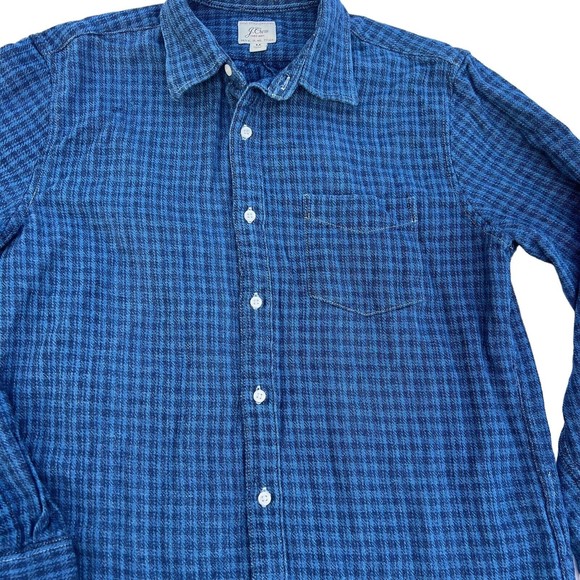 J.CREW Button Up Flannel Shirt Mens Size Medium Classic Fit Outdoor Chore Work - Picture 2 of 11